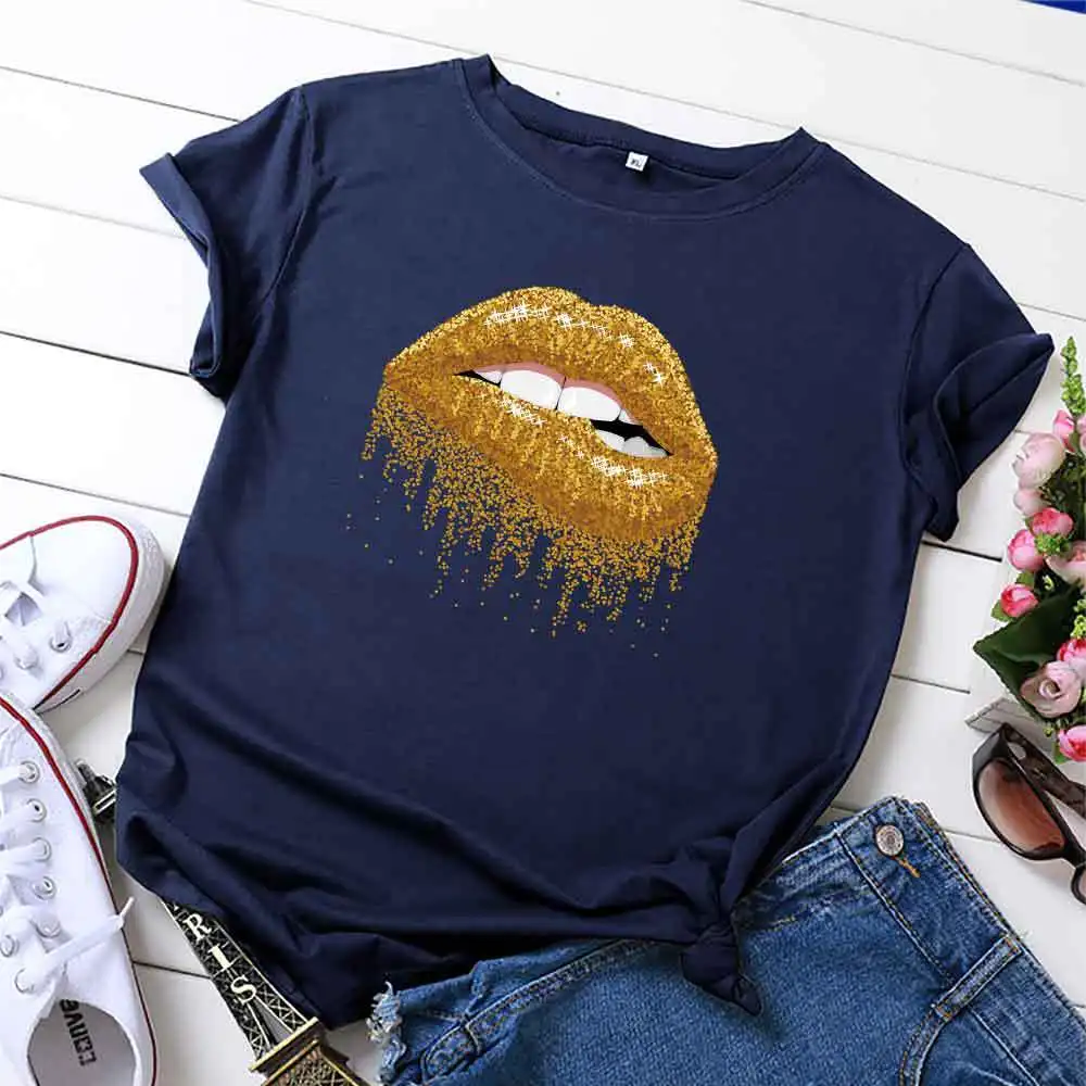 JFUNCY 100% Cotton Summer Women T Shirt O-neck Short Sleeve Tees Tops Plus Size S-5xl Casual Female T-shirts