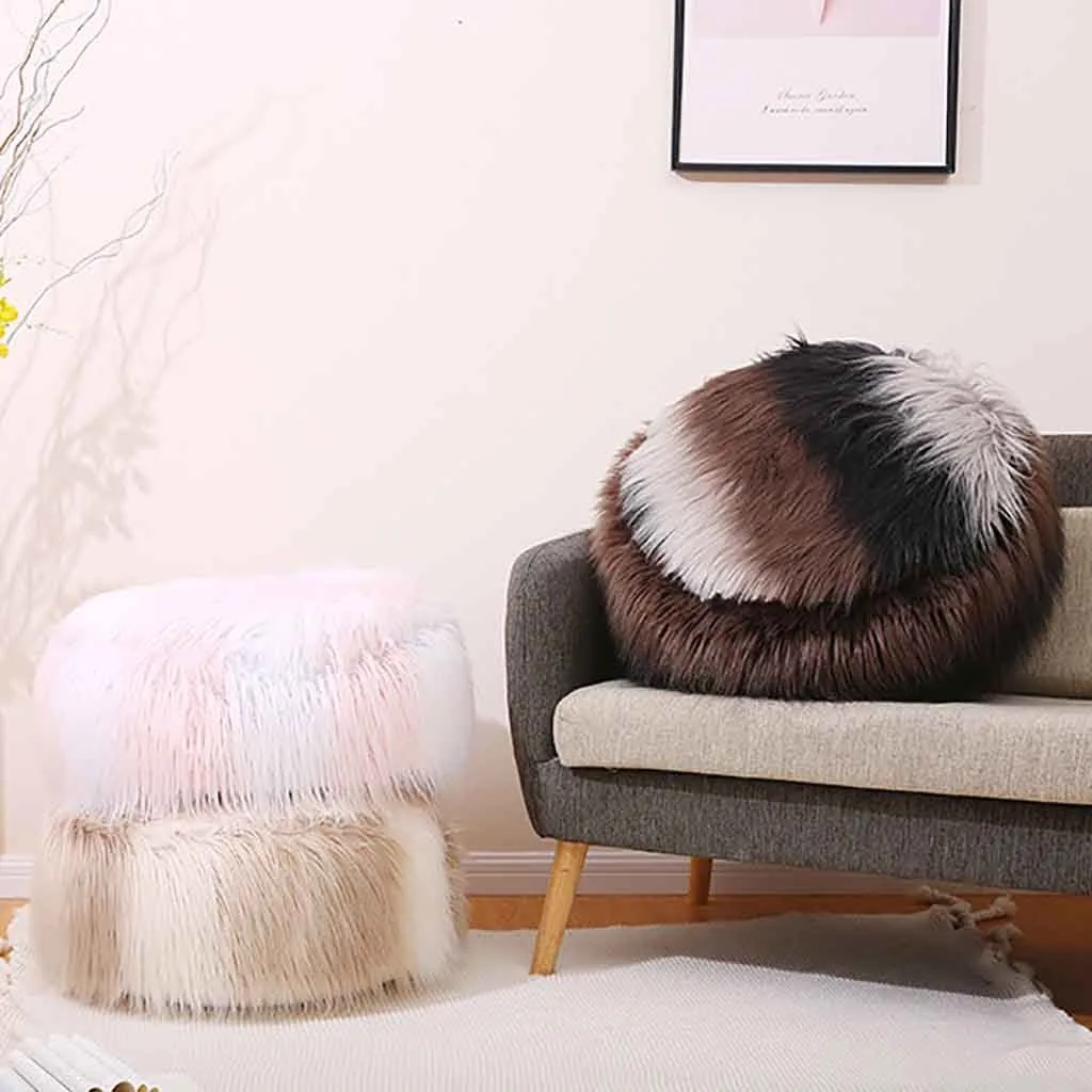 Плюшевый диван стул футон надувной портативный круглый для ног европейский