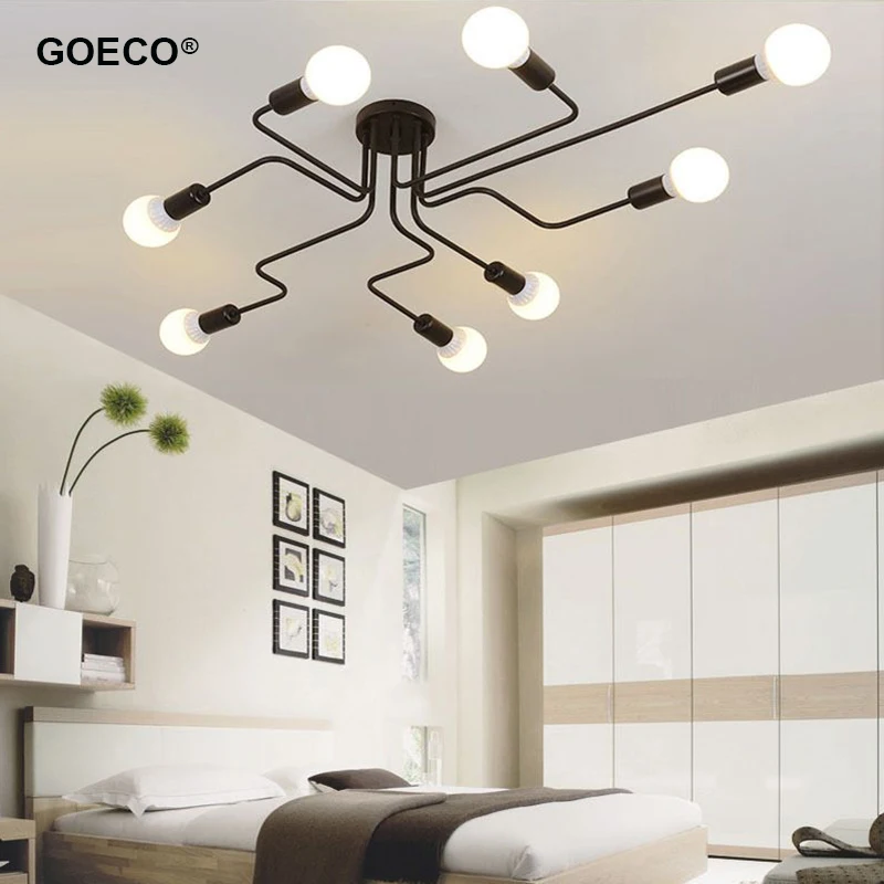 Luminária de teto Industrial Moderno com Luz de Teto LED Vintage