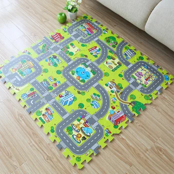 

9pcs/set 30*30cm Living Room bedroom Children Kids Soft Carpet Magic Patchwork Jigsaw Splice Heads Climbing Baby Mat 1pcs