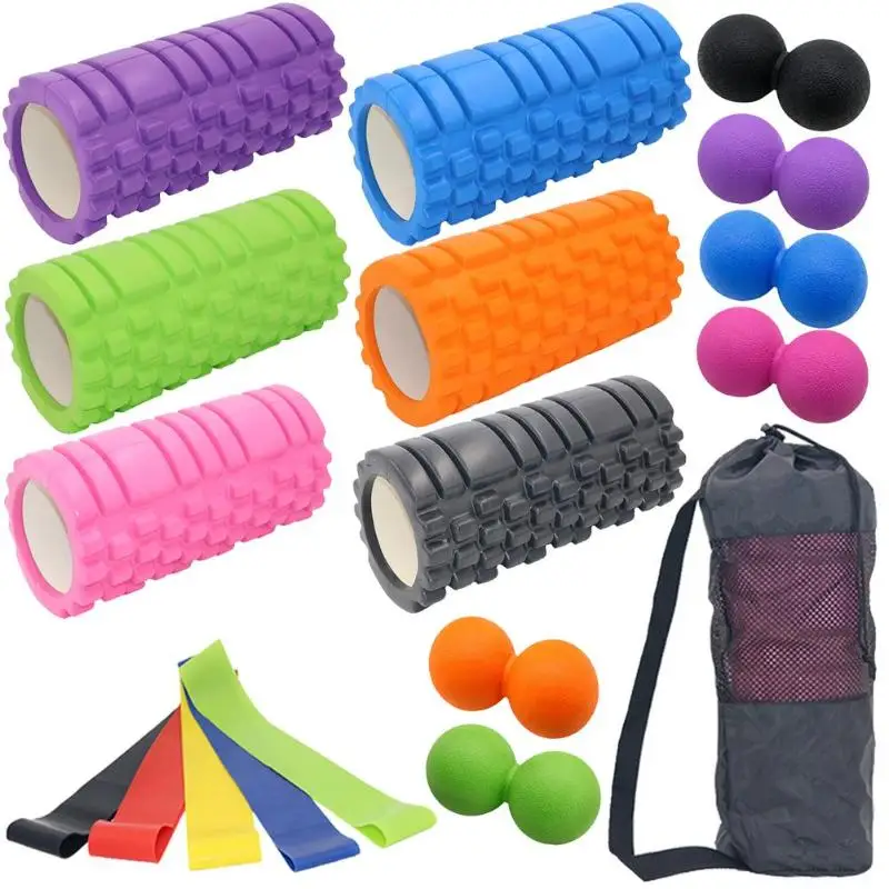33cm EVA Yoga Column Fitness Pilates Yoga Foam Roller blocks Train Gym Massage Grid Trigger Point Therapy Physio Exercise