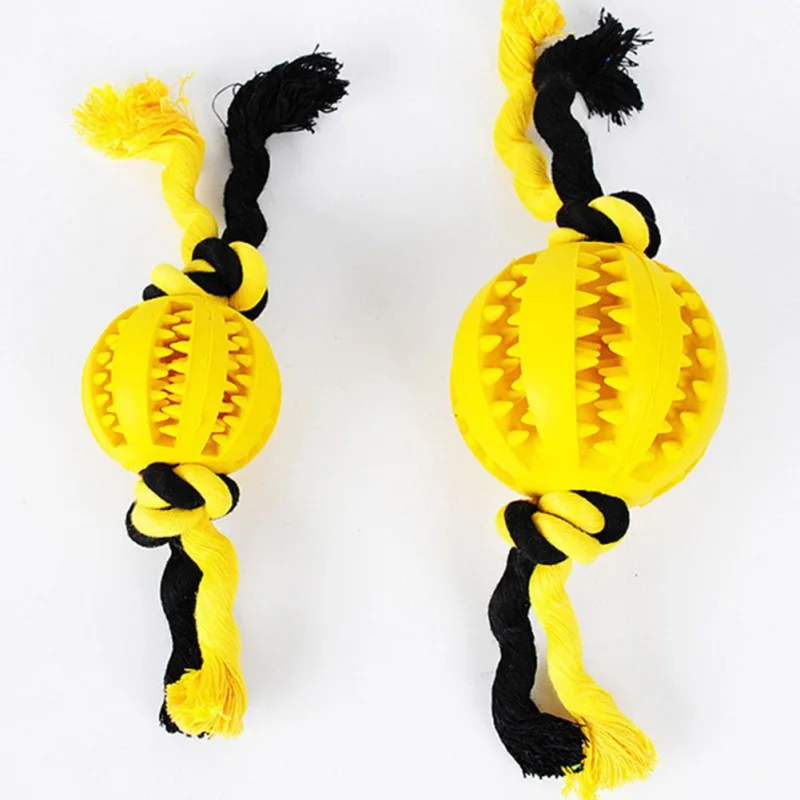Funny Interactive Elasticity For Leaking Clean Chew Dog Ball Elastic Tooth Toy Food Pet Rope Toys toys Z pet