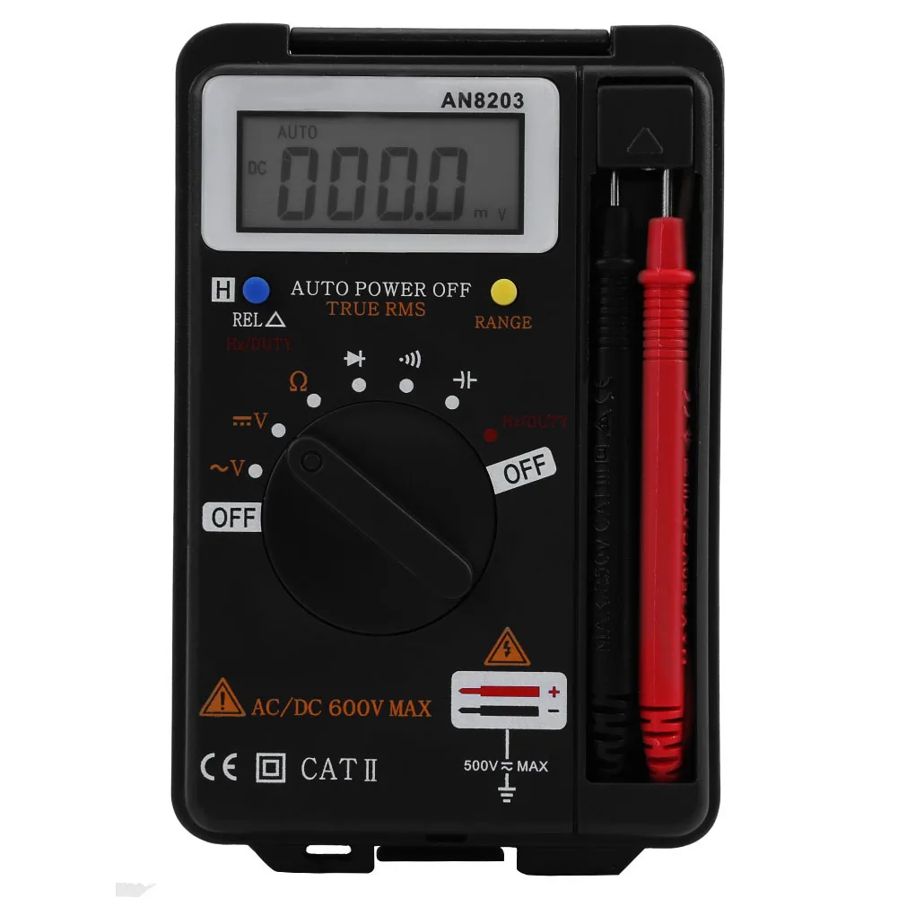 ANENG AN8203 True-RMS цифровой ЖК-мультиметр AC/DC Вольтметр Ом метр тестер 4000 отсчетов измерительные инструменты