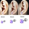 1PC 361L Surgical Steel Opal Tragus Cartilage Earring 16g End Ball  Cz Gem Round Tragus Cartilage Earring Piercing Body Jewelry 2