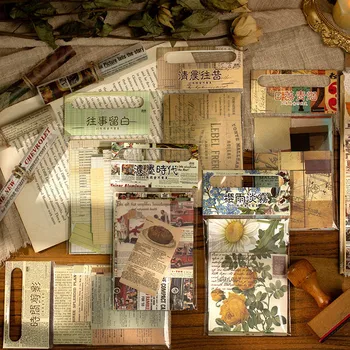 

60 Pcs/Pack Retor Material Paper Vintage Writing Paper Cards Scrapbooking/Card Making/Journaling Project DIY Diary Decoration