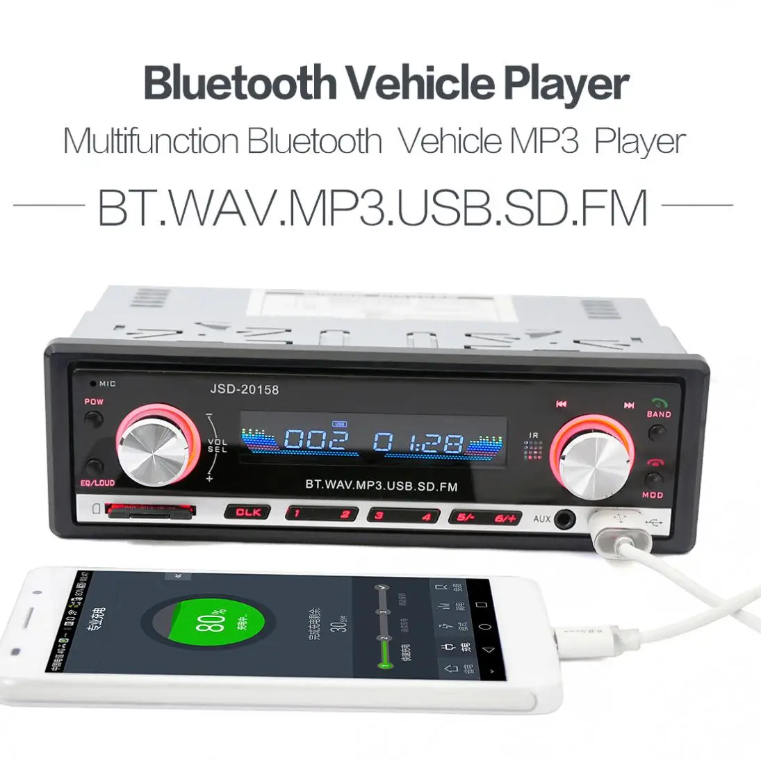 12 В автомобильный Радио MP3-плеер в тире fm-приемник Bluetooth Авторадио автомобильный стерео аудио с USB портом и Aux входом и пультом дистанционного управления