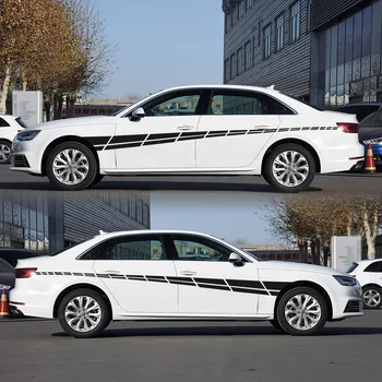 

Stripes Car stickers One Pair Totem Auto Side Decals Exterior Door Waistline