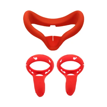 

3pcs/set Lightproof Face Guard Anti Scratch VR Accessories Sweatproof Soft Elastic Controller Skin Cover For Oculus Quest