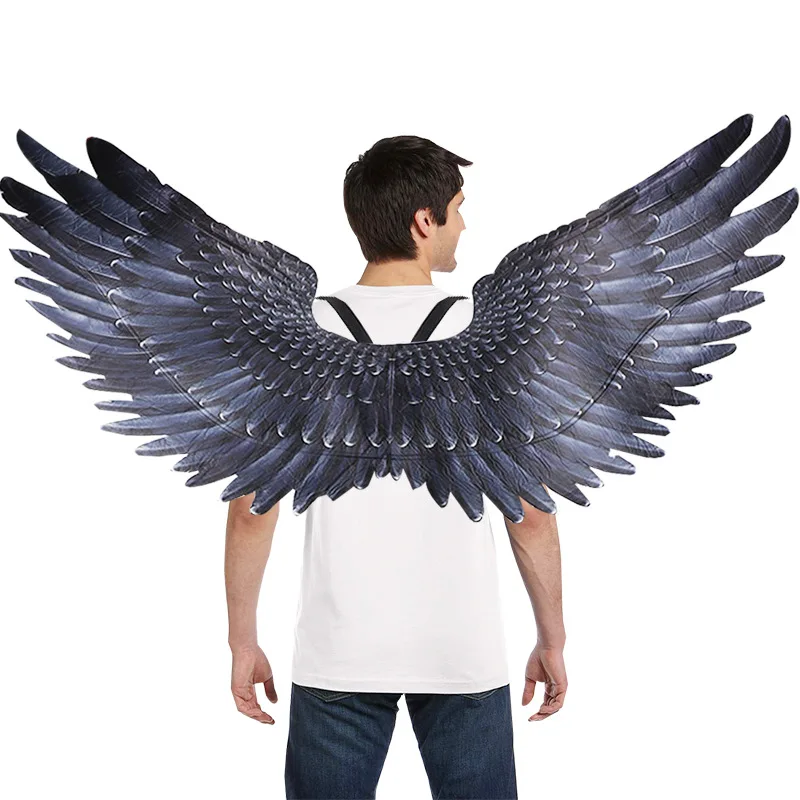 

Halloween Decoration 3D Angel Wings Non-Woven Fabric Halloween Theme Party Cosplay Costume Accessories For Adults