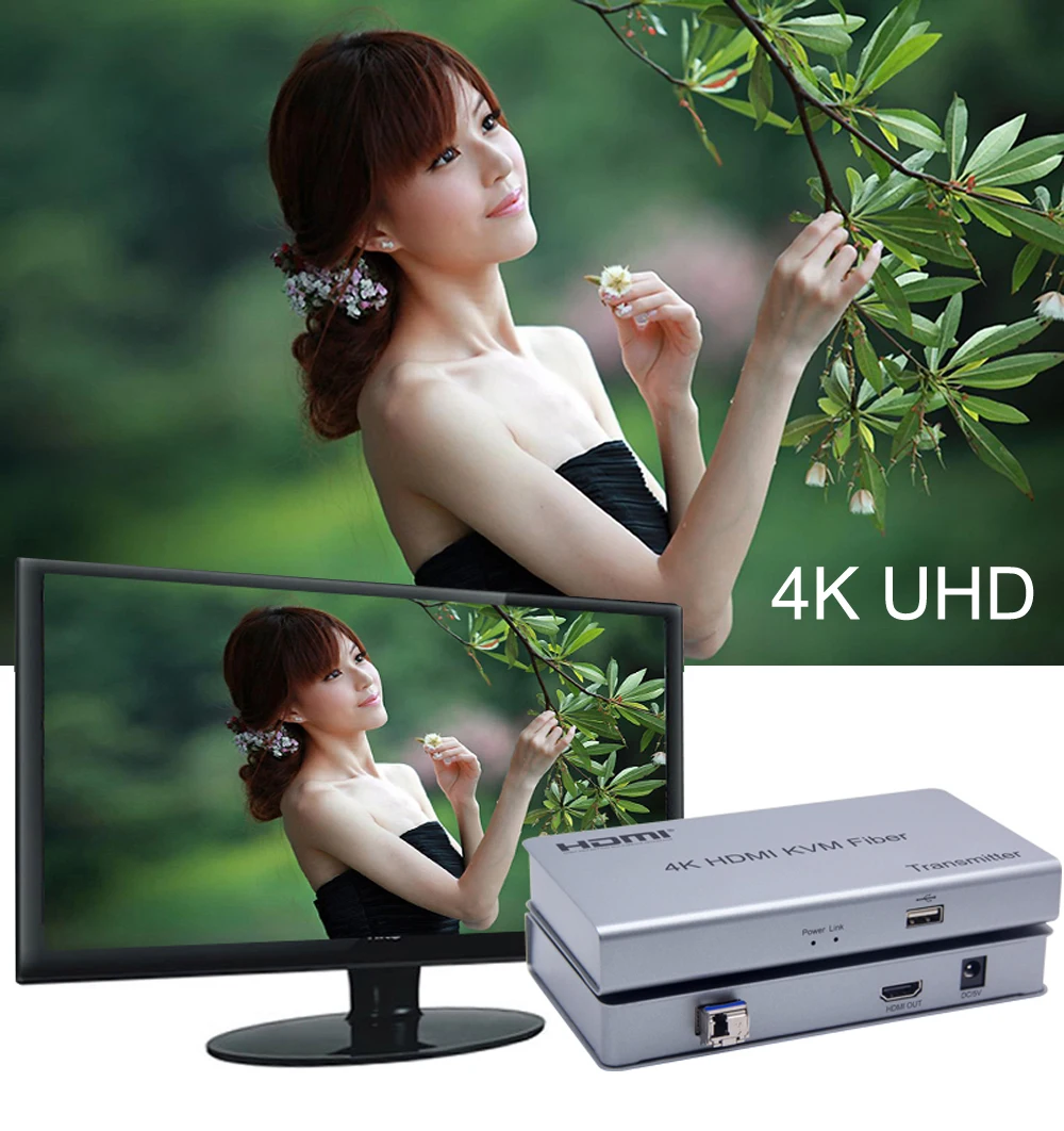 10 км 4 к HDMI KVM удлинитель USB Мышь Клавиатура расширение одним волоконным кабелем Кабель передачи DVD видео плеер ПК к ТВ HD ТВ