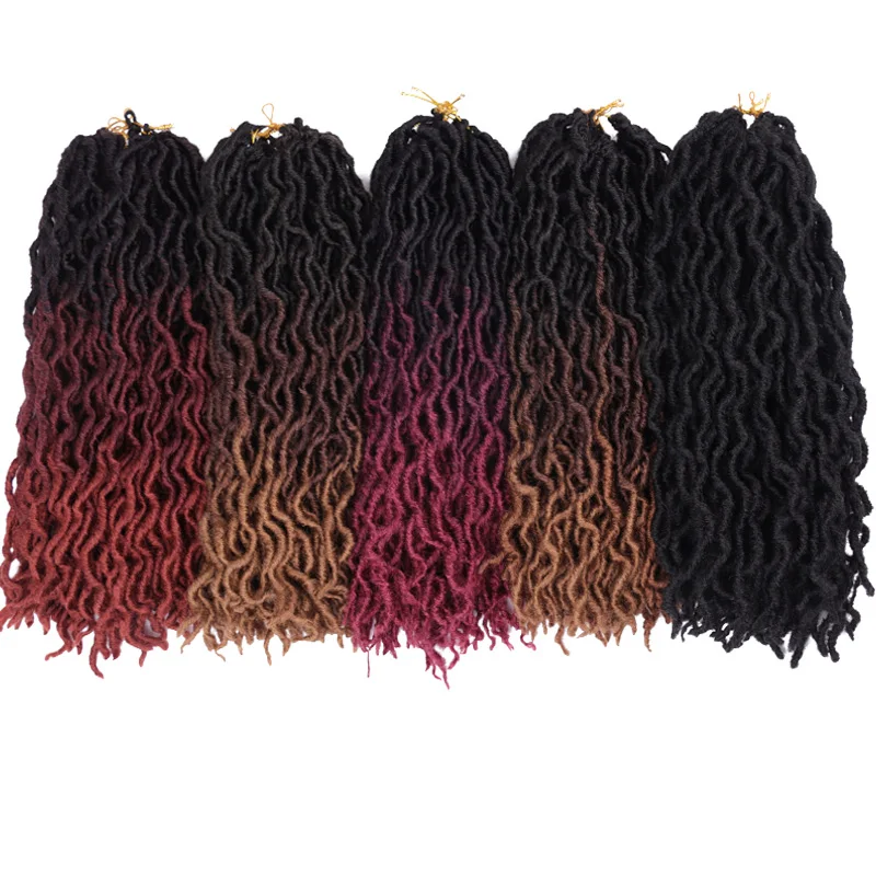 Роскошные для плетения Faux Locs Curly накладные волосы на крючке 24 пряди эффектом