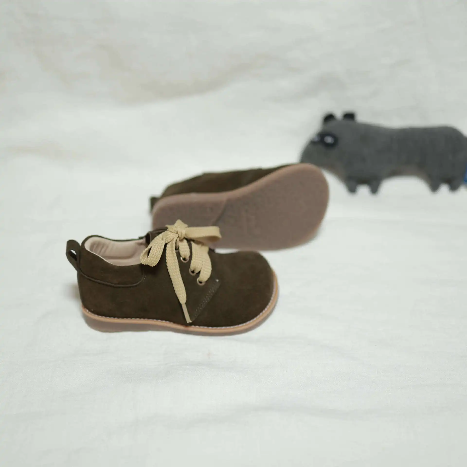 Suede Leather Boy's Casual Shoes Top Quality Cowhide Children's School Shoes Genuine Leather Non-slip Kids Flat Shoes 5