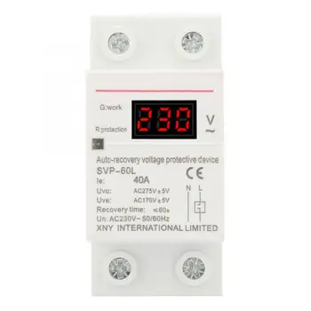

230V 40A Automatic Recovery Overvoltage&Undervoltage Protection Device DIN Rail Mount Protector Power supplier