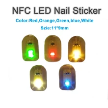 NFC etiketi NFC etiketi NFC LED ışıklı yamalar ışık etiketleri DIY erişim kontrol kartları 8 renk parlak tırnak çıkartmaları 10 adet