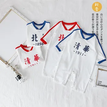 

WLG baby boys girls rompers newborn letter printed red blue romper kids casual clothes