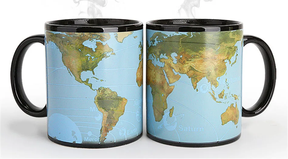 Creative Hot Magic Mug Hot Cold Color Changing Ceramic Mug Milk Coffee Tea Cup Star Solar System Creative Gifts Drinkware 330ml