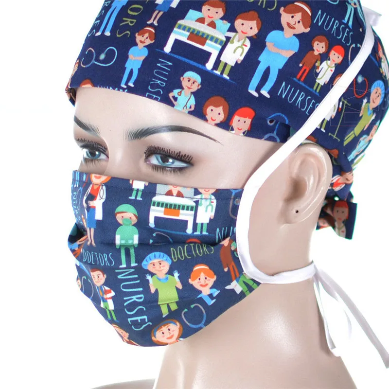 Only Mask 8 Медицинские маски унисекс с животным узором, хирургический скраб-маска, хлопок, регулируемые качественные маски для больниц или работы, ремешки для стоматолога - Цвет: Only Mask 8