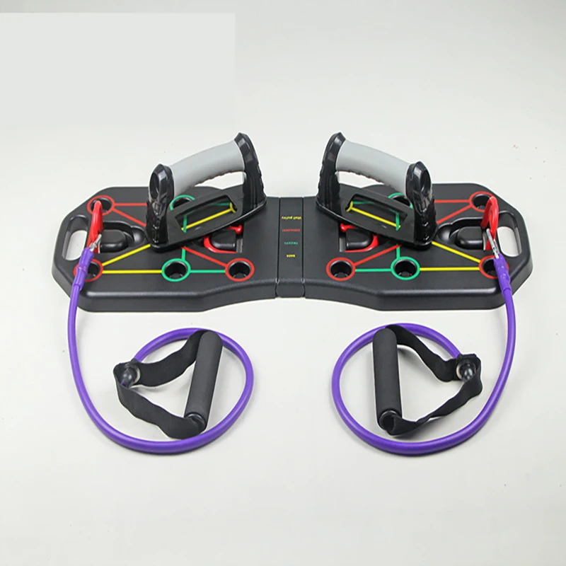Top Portable Push-Up Board Sport Bodybuilding Foldable Pull Rope Set Enhance Back/Leg Muscle Training Gym/Home Fitness Equipment