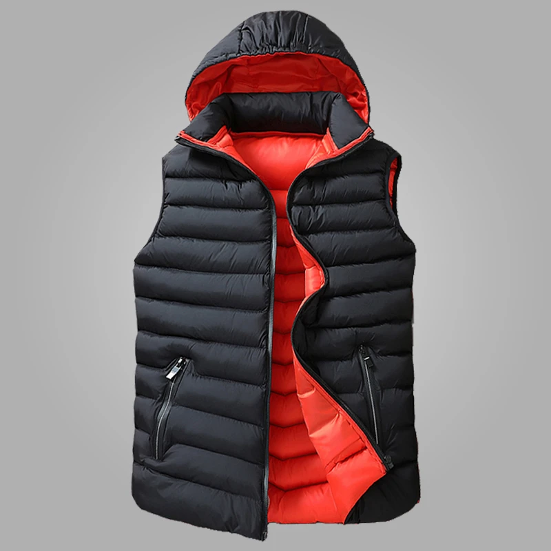 

Winter Sleeveless Jacket Men Down Vest Men Warm Thick Hooded Coats Male Cotton-Padded Men Work Waistcoat Gilet Homme Vest 8XL