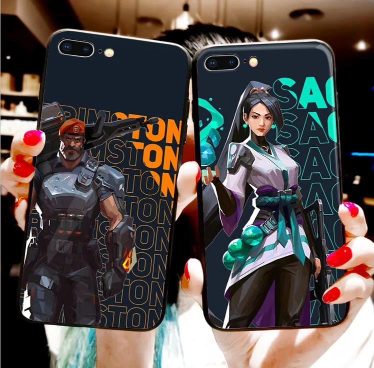 Shooting game Valorant black phone case For iphone 6/6s, 6Plus/6SPlus