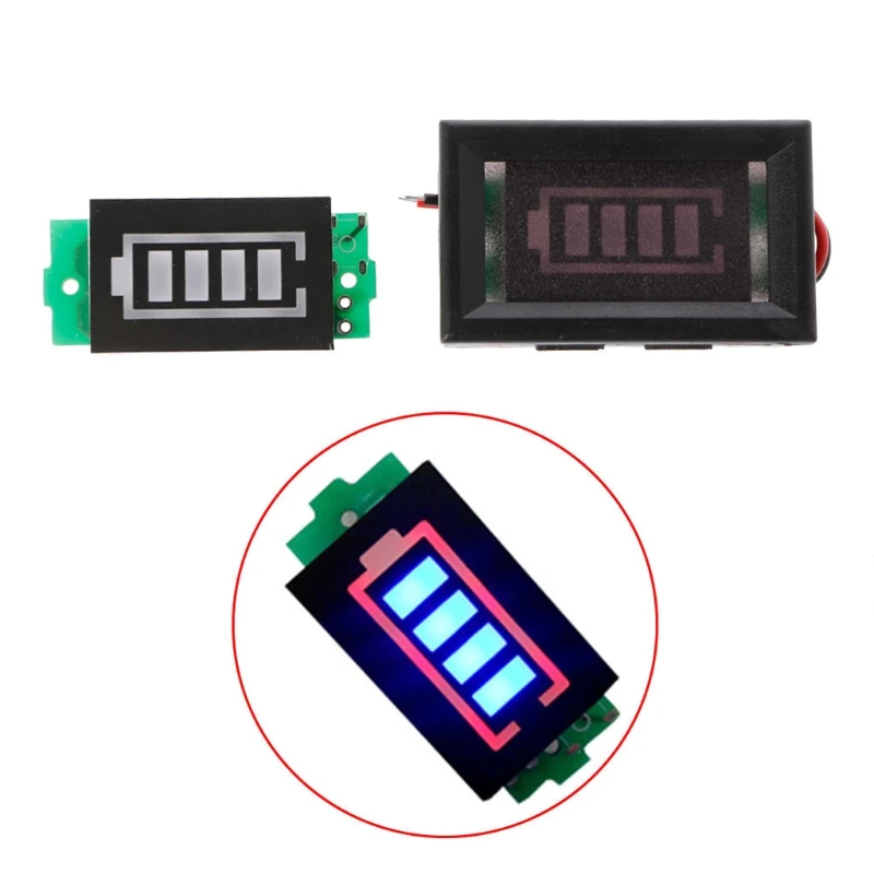 

1S Single 3.7V Power Level Lithium Battery Capacity Blue Display Indicator Module