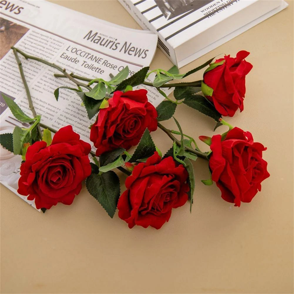 Artificial rosa flor realista encantador tecido delicado falso flores de  seda buquês de noiva diy casa jardim decoração de casamento|Flores secas  artificiais| - AliExpress