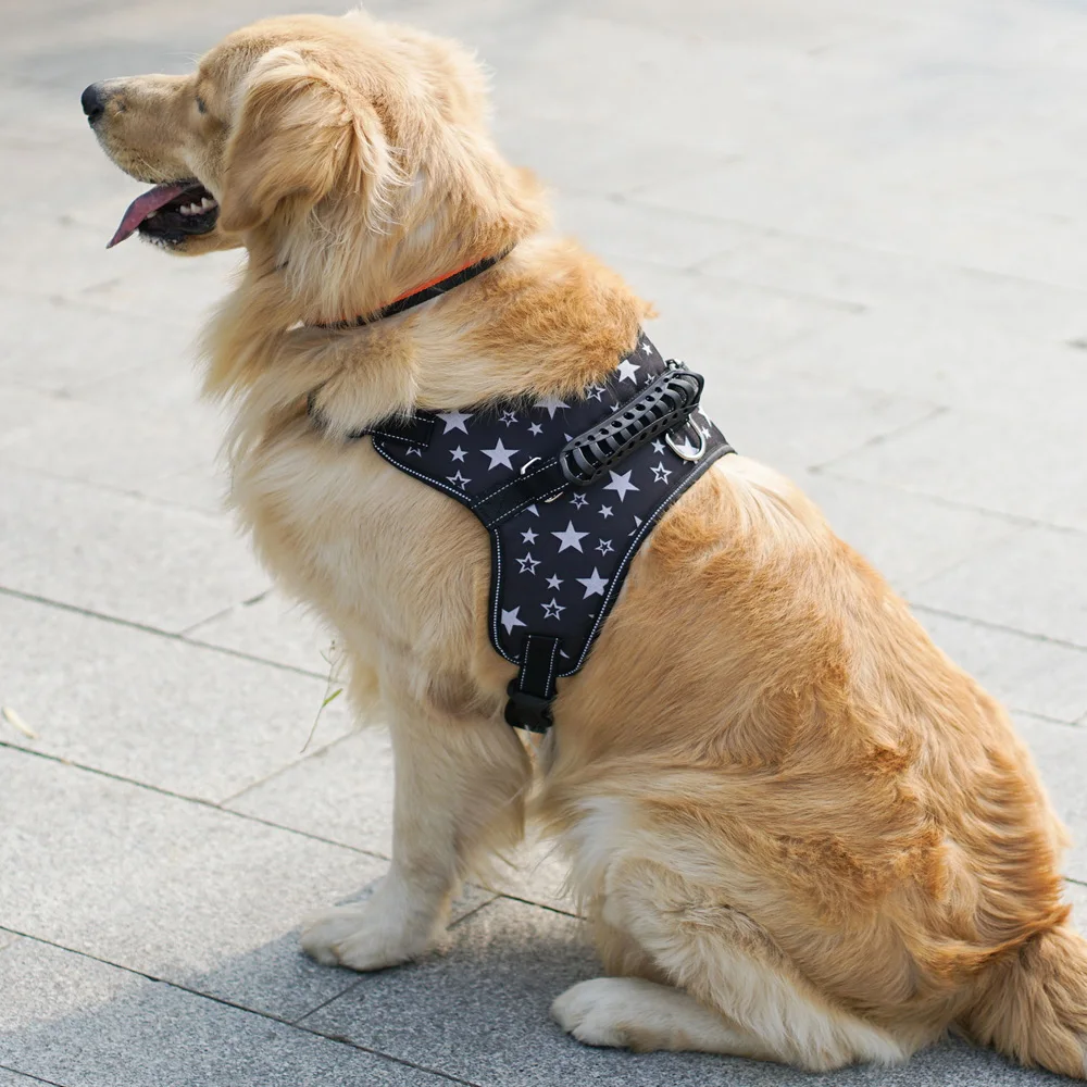 

Breathable Pet Dog Harness Reflective Mesh Pad Pet Harness For Dogs Small Medium Large Dog Collar Leash Set Dog accessories