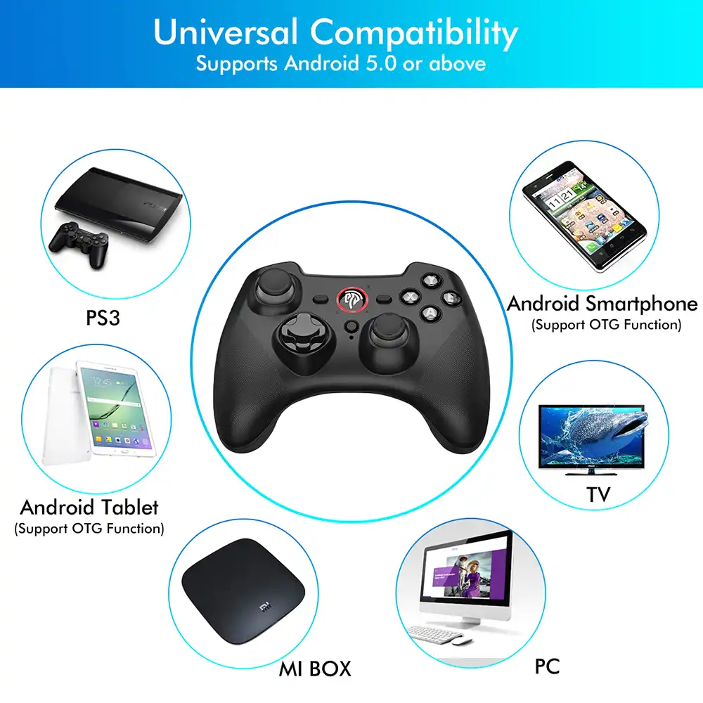 Easysmx Esm 9101 Pc Controller Wireless Gamepad For Pc Windows Ps3 Android Phone Tv Tv Box Joystick With Linear Trigger Gamepads Aliexpress