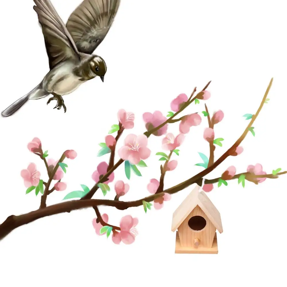 Деревянный птичий Домик гнездо креативный настенный деревянный открытый Птичье гнездо Птичье домик деревянная коробка товары для животных дропшиппинг
