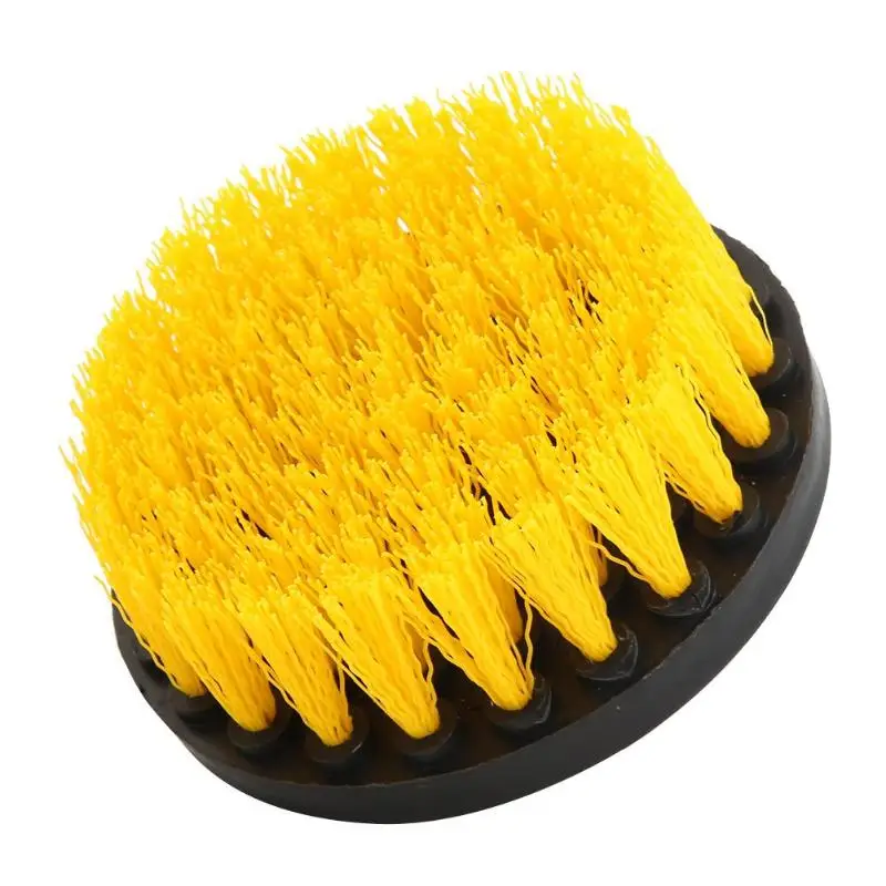 Yellow-4Inch Электрическая дрель скруббер щетка практичная ванная душевая кабина Ванна щетка для плитки очиститель комплект - Цвет: Yellow-4Inch