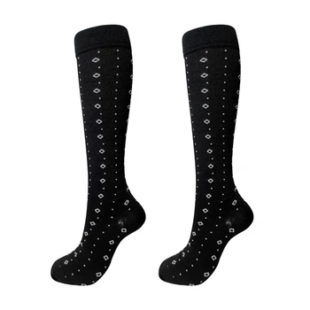 

Compression Socks Men Women Outdoor Sports High Long Tube Stockings Running Socks Printed Polyester Nylon Hosiery Footwear Acces