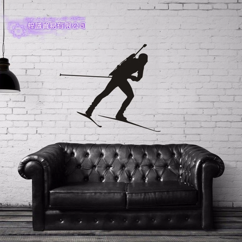 

Ski Car Biathlon Sticker Snowboarding Decal Skiing Skating Posters Board Vinyl Wall Decals Pegatina Decor Mural Sticker