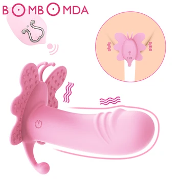 Wearable Butterfly Dildo Vibrator G Spot Sex Toy for Women 10 Mode Clitoris Stimulator Wireless Remote Control Panties Vibrating 1