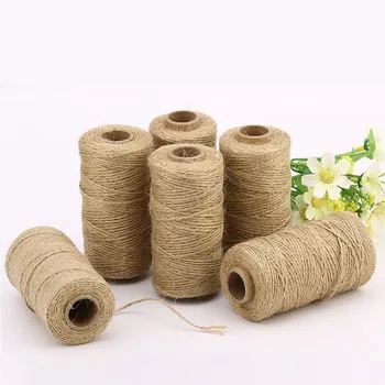 

2 Roll 100M Handmade Hemp Linen Cords Rope To Tie Burlap Twine Rope String DIY Craft Decoration