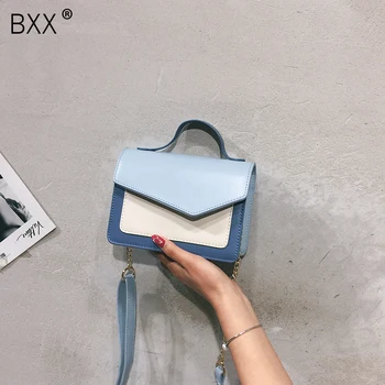 

[BXX] Women's Single Shoulder Crossbody Bag All-match Flap 2020 Fashion Tide Chain Package PU Leather Messenger Bag HF987
