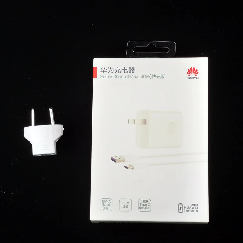 EU Charger and cable Huawei P30 Pro зарядное устройство Supercharge 40 Вт 10 В/4A адаптер быстрой зарядки 5A кабель для mate 20 10 pro Honor Magic 2 nova 5 pro - Тип штекера: EU Charger and cable