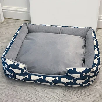 

Square Dog Bed House Pets Mat Warm Sleeping Kennel Cat Nest Soft Samoyed Sofa Pet Cushion Portable Dogs Supplies Mechanical Wash