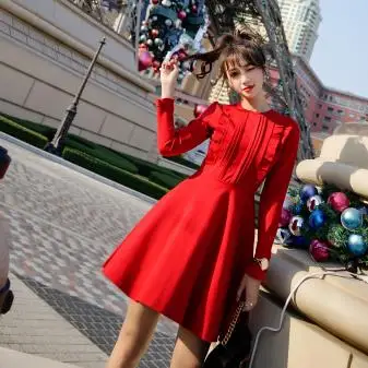 2020 осеннее Черное женское платье трапециевидной формы элегантное винтажное с