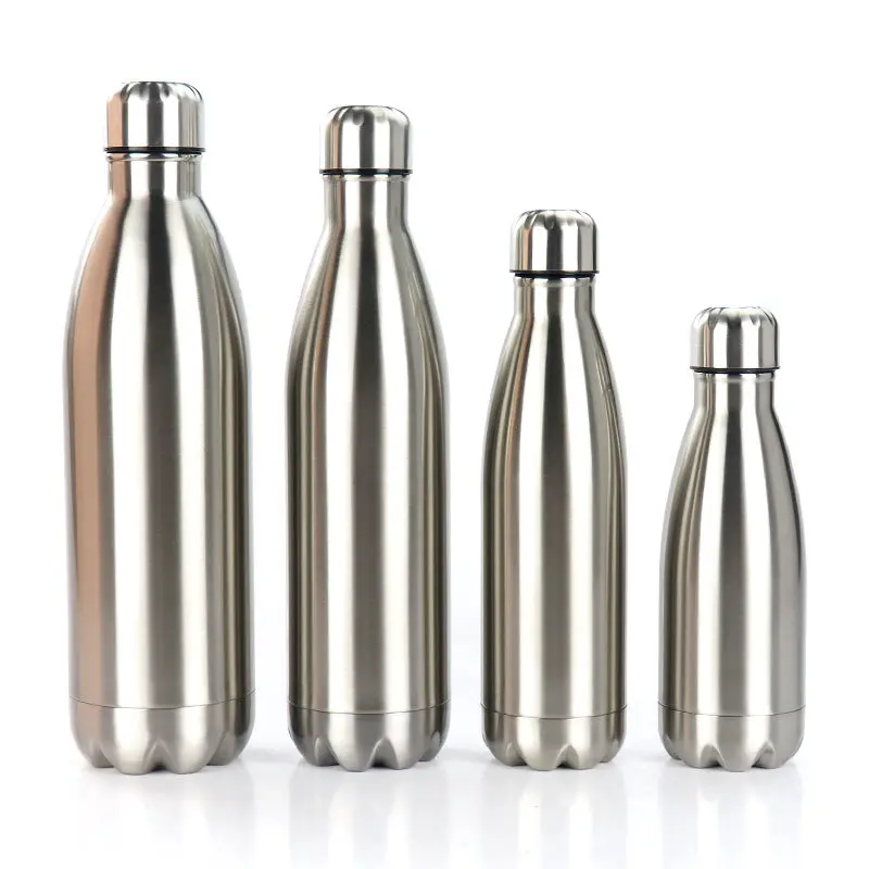 Stainless Steel Sports Water Bottle NOT Insulated Vacuum Flask Single Layer Hot Cold Cola 350/500/750ML | Дом и сад