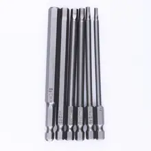 1/4 дюймовые шестигранные Магнитная Шестигранная головка Отвертки Набор бит H2.5 H3 H4 H5 H6 H8 Бур для 1/" Пневматический шуруповерт