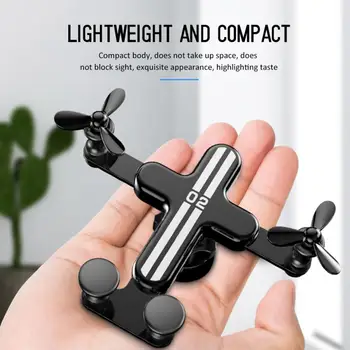 

Telescopic Phone Car Holder Gravity Linkage Handy Car Phone Air Outlet Mobile Phone Bracket Propeller Navigation Stand