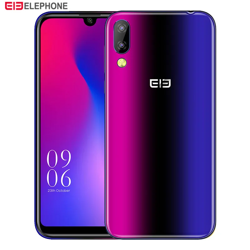 Elephone A6 Mini 4G смартфон 5 71 дюймов Android 9 0 MT6761 Четырехъядерный 4 ГБ ОЗУ 64 Гб ПЗУ боковой