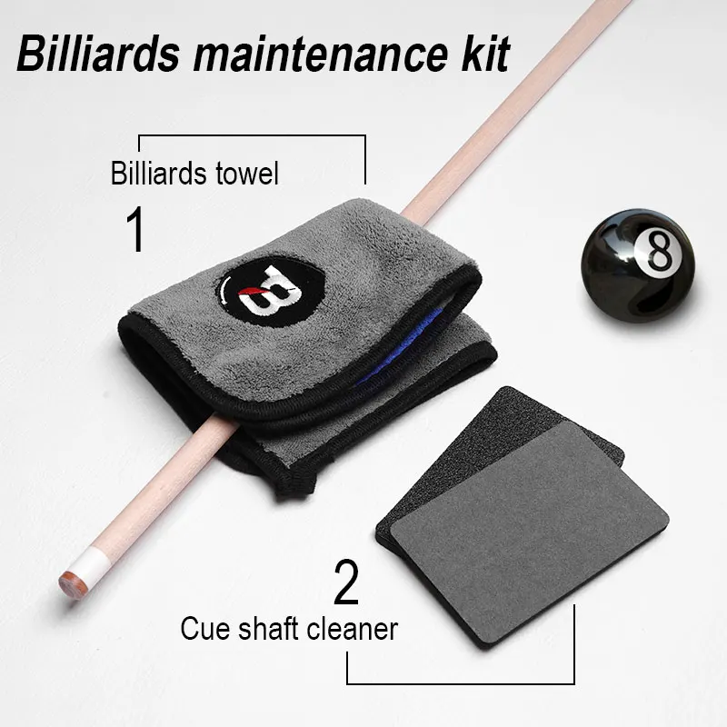 

Billiards Towel And Pool Cue Tip Or Shaft Polisher Combination Maintenance Kit Billiard Burnisher Taco De Billar Accessories
