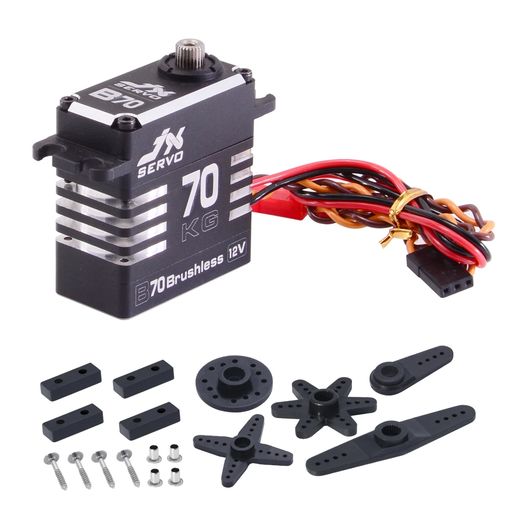 JX Servo C70 72 кг цельнометаллический без сердечника 12V Высокое качество сервопривод для радиоуправляемых моделей RC Бла(беспилотный летательный аппарат робототехника и промышленных применений - Цвет: B70