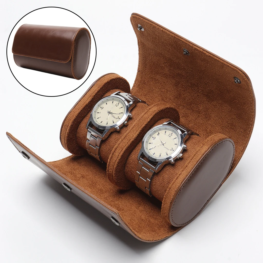 2/3 Grids Watch Box PU Leather Watch Storage Organizer Portable Vintage