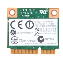 Двухдиапазонная беспроводная карта Broadcom BCM943228HMB 802.11a/b/g/n 300 Мбит/с Wifi, Bluetooth 4,0, половинная мини-карта pci-e WLAN для ноутбука 2,4 ГГц 5 ГГц
