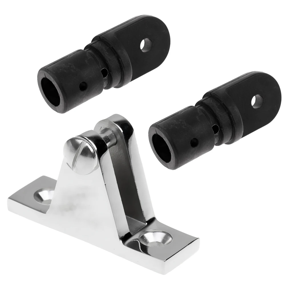 Boat Cover/Canopy Fitting Straight Deck Hinge Stainless Steel w/Eye End Cap