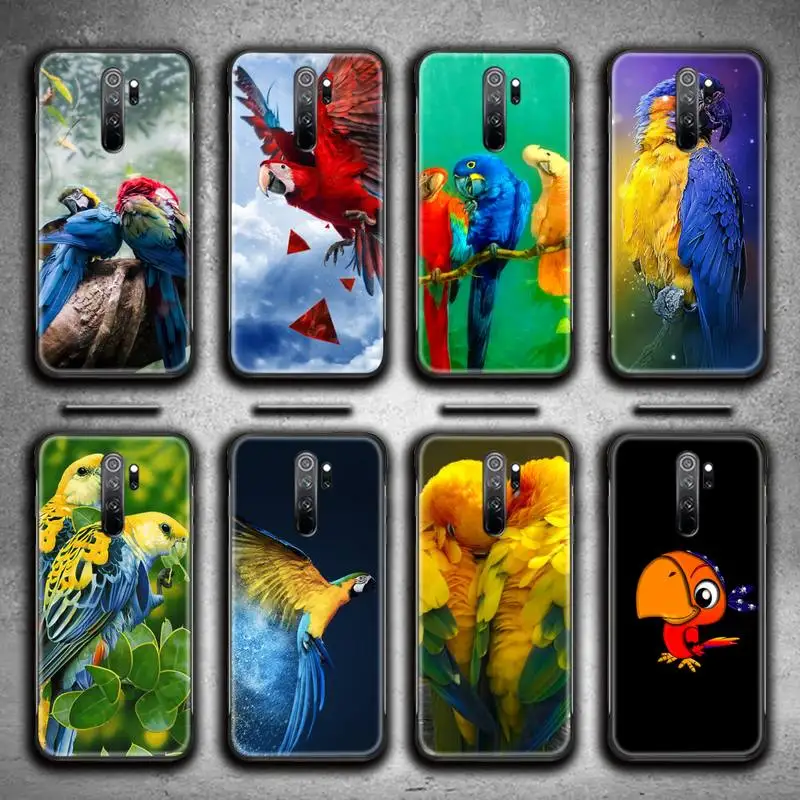 Funny Parrot birds Phone Case for Redmi Note 9 8 8T 8A 7 6 6A Go Pro Max K20 K30 |
