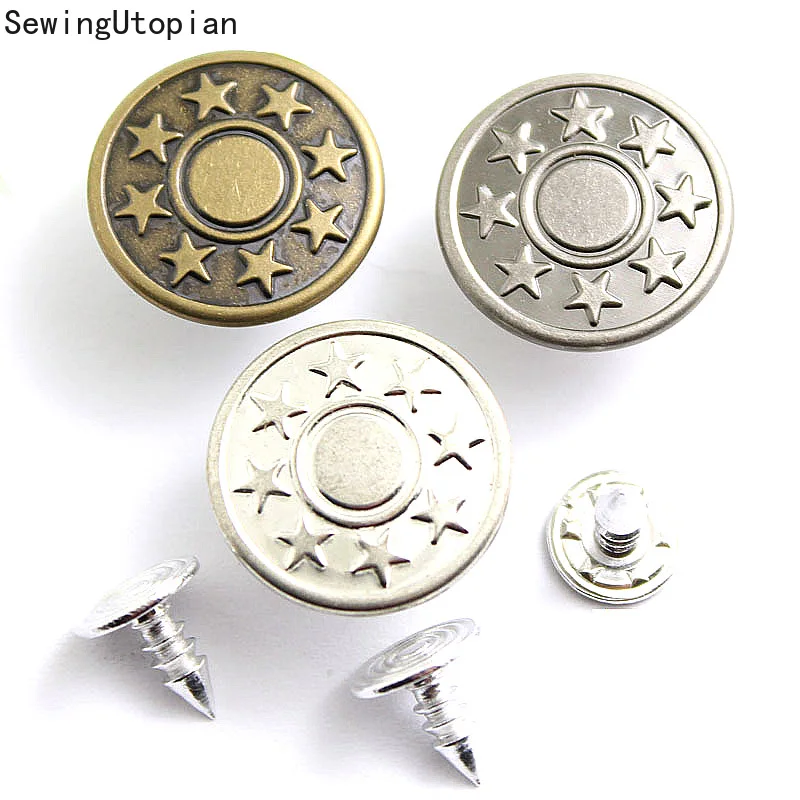 10PCS 17MM Bronze Acrylic Sewing Jean Buttons for Cloth Flatback Cabochon Scrapbooking Crafts Knopf Bouton Decor Diy Accessories | Дом и сад