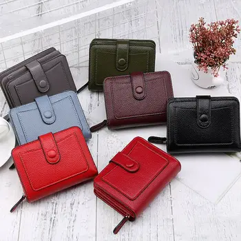 

Women's Short Small Wallet Lady Faux Leather Folding Coin Card Holder Money Purse Wallet